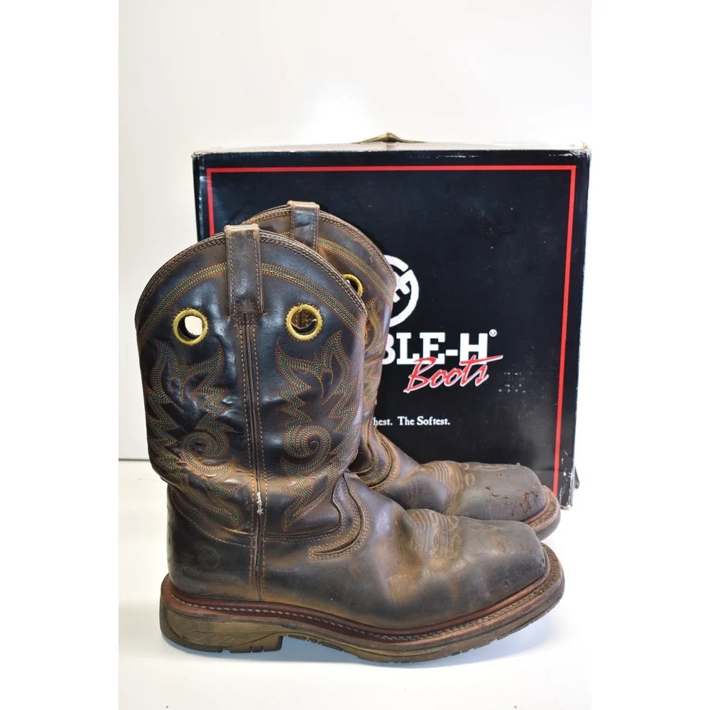 Double-H Men's Elijah Composite Toe Work‎ Boots Size 11D Brown Leather DH5241